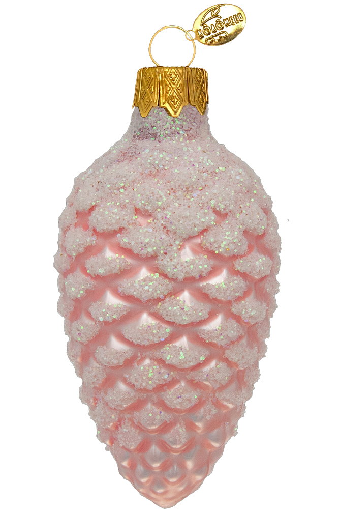 Елочное украшение Шишка в снегу матовая ФУ-2-90/102